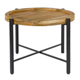 Luuk - table d'appoint - noir - métal - ø55cm